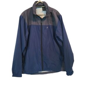 Frogg Toggs Men’s M/L River Toadz Rain Jacket Navy Gray Colorblock Windbreaker
